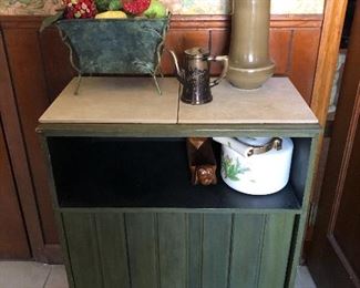 Vintage painted microwave stand