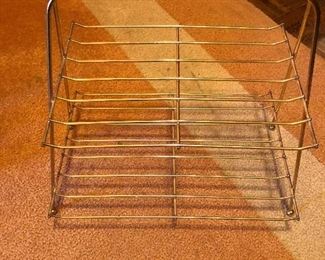 Mid century metal magazine rack