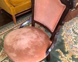 Antique mahogany parlor chair