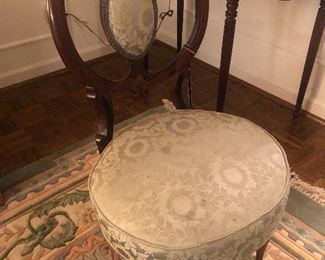 French Antique boudoir chair
