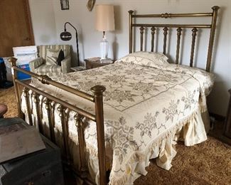 Antique brass bed