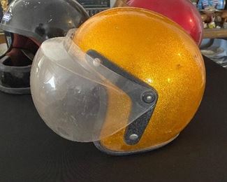 Vintage Protech gold speckled helmet		
