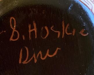 Navajo  Kokopelli Vase Native American Signed S Hoskie		
