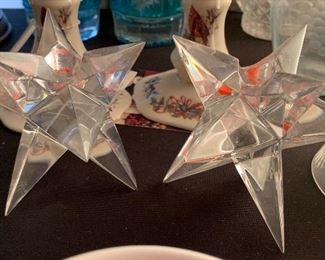 AS-IS Rosenthal Crystal Star Candle Holders		
