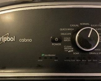 Whirlpool Cabrio Top Load Washer 3.8 cu. ft. Washing Machine  WTW5800BCO	43x28x28in	HxWxD
 