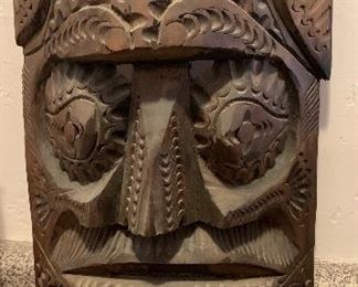 Carved Tiki Tribal Mask		
