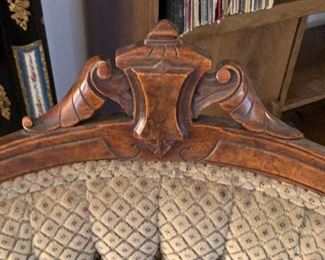 Antique Carved Frame Chair		
