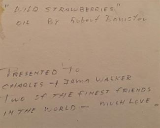 *Original* Signed Robert Banister  Field Strawberries		