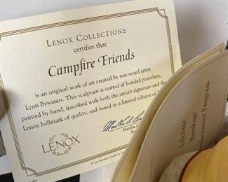 
Lenox Snowman Display ~CAMPFIRE FRIENDS ~ Lynn Bywaters - NEW IN BOX
