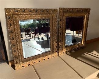 2- Gold Mirrors $225 for the set 