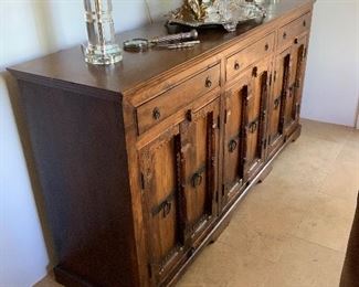 Beautiful credenza, intricate detail with iron hardware  $1800
