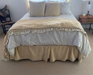 Queen size Sterns & Foster mattress and all bedding. Barely used in Guest bedroom $725