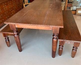 Beautiful Solid wood table with 2-benches $995