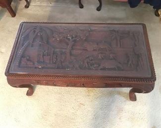 Carved Asian Coffee Table