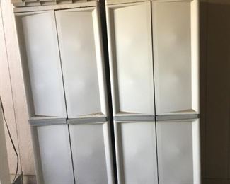 (2) Rubbermaid Cabinets