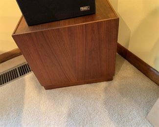 #12 handmade walnut  box for speakers or end table 2 @ 100 ea   $ 200.00