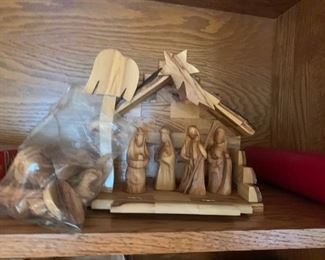 #46 Nativity scene out of Olive wood from Paesitine $ 45.00
