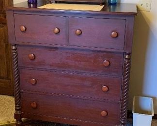 Consider H. Willett Furniture Company Waterfall Chest of Drawers With Mirror