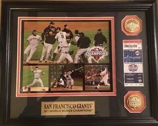 Giants 2012 World Series Champions framed Commerative photo collage