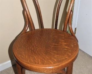 Tiger Oak Seat on Bent Wood chairs