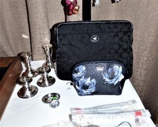 Austrian Crystal necklaces, Kate Spate Make Up Bag. Coach IPad Case, Bagged jewelry
