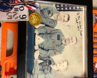 Signed by Apollo 9 astronauts comes with patch $300 and 3 (8x10) framed photos)