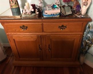 Server bar cabinet , top opens up to extend out $100