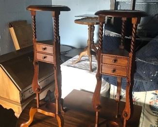 Pair of plant stand tables $65