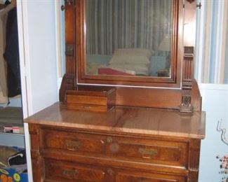 Victorian marble top chest