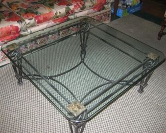 Iron & glass cocktail table