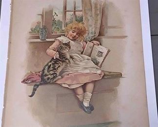 https://www.ebay.com/itm/114197410440	AB0245 VINTAGE 19TH CENTURY BOOK PLATE BLOCK COLOR PRINT $10.00 9 3/8 X 7 3/8 INCHES Cat picture BOX 76FC AB0245
