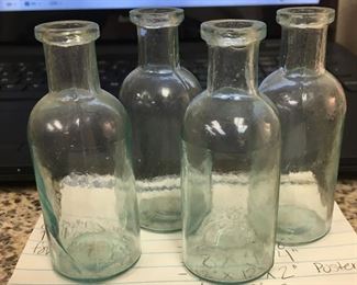 BR003: mini glass bottles, 4 pieces, 3" tall $10	Pay online by Venmo: @Rafael-Monzon-1, PayPal Email: Agesagoestatesales@Gmail.com, or Square Call for info 504-430-0909
