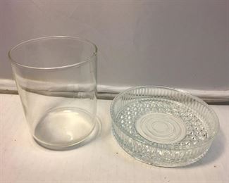 BR006: Pressed Glass ashtay/tray and plain glass cup $8	Pay online by Venmo: @Rafael-Monzon-1, PayPal Email: Agesagoestatesales@Gmail.com, or Square Call for info 504-430-0909
