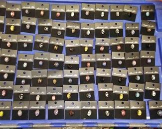 AB0010 400 PLUS AMANDA BLU BEADS & METAL FINDINGS MOST ON INDIVIDUAL CARDS BOX 75 5 $350