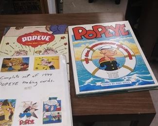 https://www.ebay.com/itm/114168092176 Box070AH LOT CONTAINS 2 POPEYE THE SAILOR MAN COMIC STRIP IN HARD BOUND BOOK FORM BOOKS AND 1 SET OF 1994 POPEYE TRADING CARDS . $10