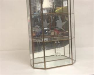 https://www.ebay.com/itm/124142943488 Cma2015: Glass Wall mounted Curio Cabinet w/ Laser Etched Pattern $35