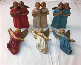 https://www.ebay.com/itm/124156407438 KB0120: RARE Vintage Art Plastics Angel Tree TOPPER British Hong Kong (double angel tree topper in white,blue, & red) (single angel tree topper in white, blue, and red), 6 pieces 5 $50