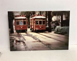 https://www.ebay.com/itm/124154811030 PA052: New Orleans Red Streetcars Tin Type Hanging Wall Art $40