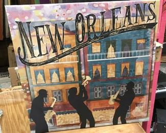 https://www.ebay.com/itm/114188201147 PA054 New Orleans French Quarter Hanging Wall Art 24" X 24" $15