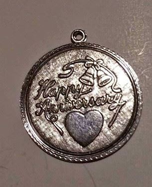 https://www.ebay.com/itm/124156095653 RX4152014 STERLING SILVER HAPPY ANNIVERSARY CHARM WEIGHT 5.1 GRAMS RX BOX 1 RX4152014 $10