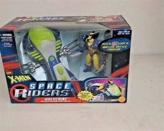 https://www.ebay.com/itm/123944358445 WY0287 MARVEL COMICS X-MEN ACTION FIGURE SPACE RIDERS WOLVERINE MOTORIZED SLAS $15