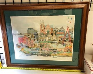 https://www.ebay.com/itm/124181783071 LAN9827: Algiers / New Orleans Skyline Framed Hanging Art Print $50.00