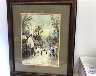 https://www.ebay.com/itm/114218433931	LAN9831: NESTOR FRUGE New Orleans Artist Original Watercolor Framed Wall Art	 $300.00 
