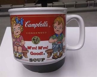 https://www.ebay.com/itm/124173662341 AB0342 VINTAGE CAMPBELL'S SOUP MUG COPY RIGHT 1993 MADE BY WESTWOOD $10