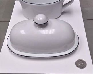 https://www.ebay.com/itm/114209784408 AB0345 DANSK BISTRO CHRHVN BLUE BUTTER DISH & GRAVY BOAT BOX 79 AB0345 $20