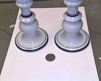 https://www.ebay.com/itm/124173665110 AB0346 DANSK BISTRO CHRHVN BLUE SET OF TWO CANDLE STICKS BOX 79 AB0346 $20