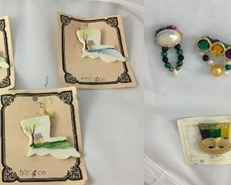 https://www.ebay.com/itm/114209662790 KB0141: Lot of Vintage Mardi Gras Louisiana Pins, 9 pieces $25