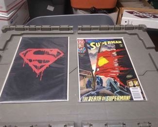 https://www.ebay.com/itm/124175677067 RX5012001 DC COMICS BOOK LOT OF 49 BOOKS DEATH OF SUPER SUPERMAN FUNERAL FOR A FRIEND REIGN OF THE SUPER MEN JUSTICE LEAGUE AMERICA 69-71 MAN OF STEEL 18-26 SUPERMAN 74-83 ACTION COMICS 684-691 ADVENTURES OF SUPERMAN 497-505 GREEN LANTERN 46 BOX 77 RX5012001 $300