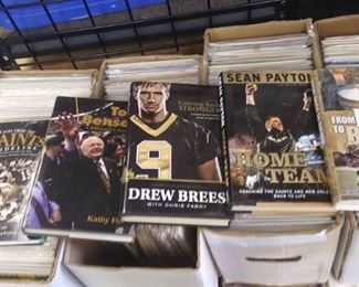 https://www.ebay.com/itm/124164027244 Box057 LOT OF FIVE NEW ORLEANS SAINTS FOOTBALL BOOKS SEAN PAYTON, HOME TEAM. TAILS FROM THE SAINTS SIDELINE. BAGS TO RICHES. DREW BREES COMING BACK STRONG BENSON A BILLIONAIRES JOURNEY. $30 20