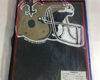 https://www.ebay.com/itm/124186148788	GB032: NFL OFFICIAL SAINTS PONCHO SIZE M (44 X 33.5 IN) UNOPENED NEW	 $20 	Buy-IT-Now
